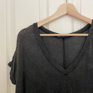 Brandy Melville Vneck Striped Tshirt